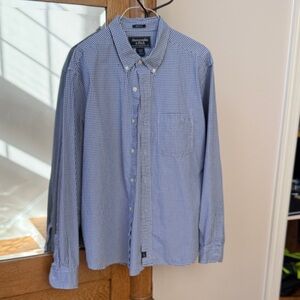 Abercrombie & Fitch Men's Blue Gingham Shirt